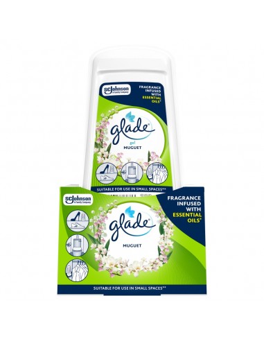 Żelowy odświeżacz powietrza o zapachu konwalii Glade Muguet 2x 150 g 