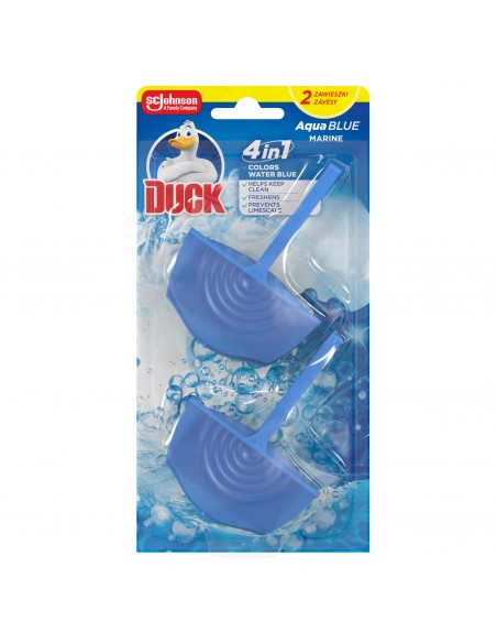Podwójna zawieszka do toalety barwiąca wodę Duck Aqua Blue 4w1 2x 36 g 
