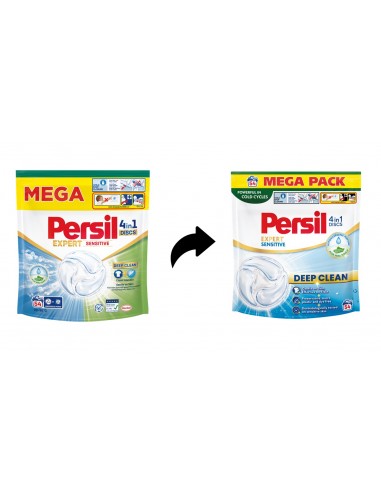 Delikatne kapsułki do prania Persil Deep Clean Discs 4w1 Expert Sensitive, 54 prania 9000101830828 4