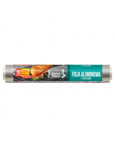 Mocna folia aluminiowa do grillowania pieczenia 20% grubsza Anna Zaradna 50 m 