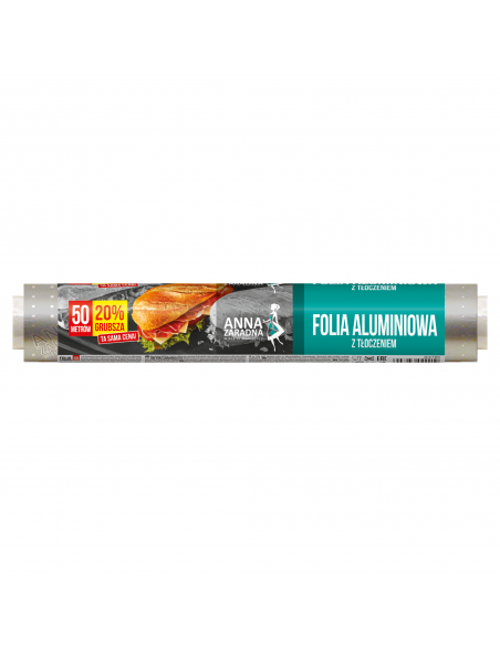 Mocna folia aluminiowa do grillowania pieczenia 20% grubsza Anna Zaradna 50 m 