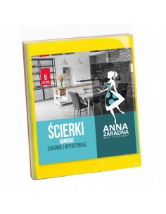 Chłonne i wytrzymałe ścierki domowe uniwersalne Anna Zaradna 5 szt. 