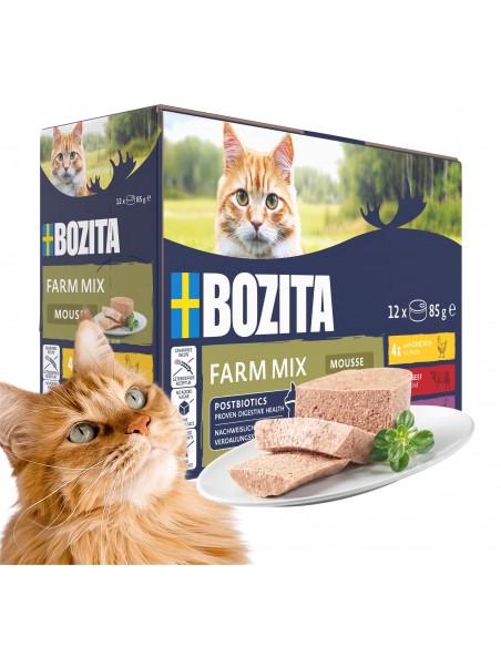 Mokra karma dla kota mus Mega Box Bozita bez zbóż kurczak wołowina indyk 12x85g  9