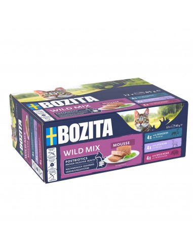 Mokra karma dla kota mus Mega Box Bozita bez zbóż dziczyzna 12x85g  7