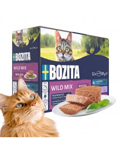 Mokra karma dla kota mus Mega Box Bozita bez zbóż dziczyzna 12x85g 