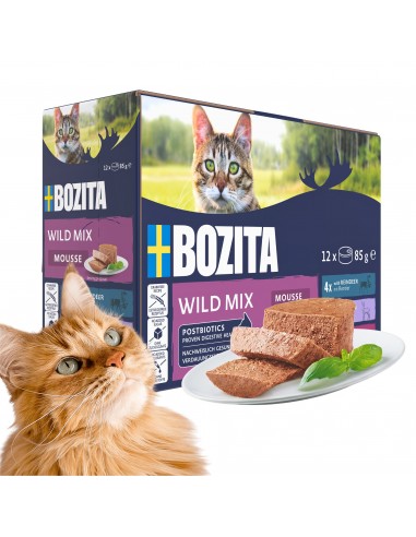 Mokra karma dla kota mus Mega Box Bozita bez zbóż dziczyzna 12x85g 