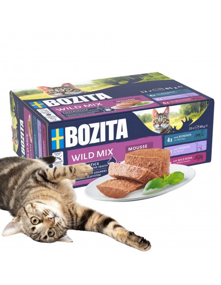 Mokra karma dla kota mus Mega Box Bozita bez zbóż dziczyzna 12x85g  8