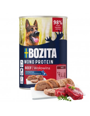 Monoproteinowa mokra karma dla psa pasztet pate Bozita puszka 800g wołowina  8