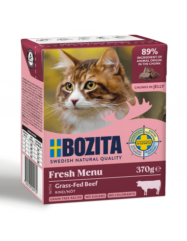 Mokra karma dla kota z kawałkami wołowiny w galaretce Bozita 370 g  2