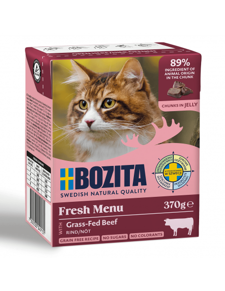 Mokra karma dla kota z kawałkami wołowiny w galaretce Bozita 370 g  2