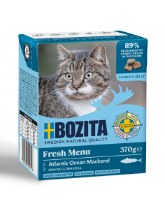 Mokra karma dla kota, mięsne kawałki w galaretce z makrelą Bozita 370 g  2