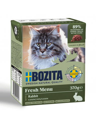 Mokra karma dla kota z kawałkami w galaretce z królikiem 370 g  2