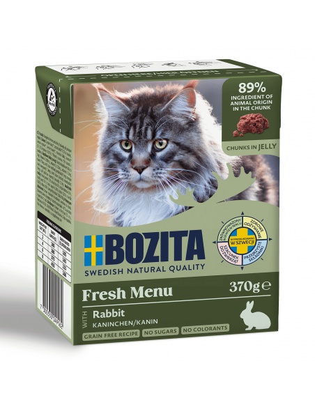 Mokra karma dla kota z kawałkami w galaretce z królikiem 370 g  2