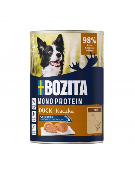 Monoproteinowa mokra karma dla psa pasztet pate Bozita puszka 800g kaczka  2