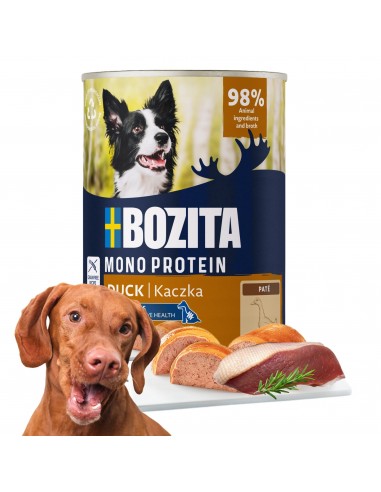 Monoproteinowa mokra karma dla psa pasztet pate Bozita puszka 800g kaczka 