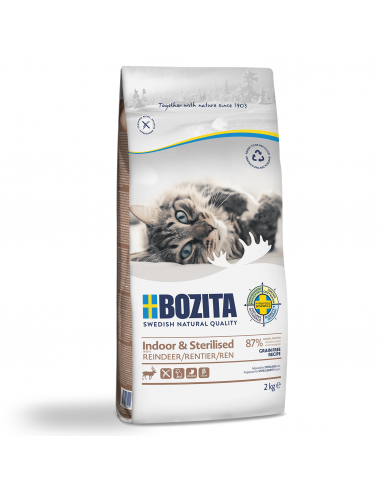 Bezzbożowa sucha karma dla kotów po sterylizacji z reniferem Bozita 2 kg  2