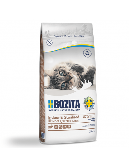 Bezzbożowa sucha karma dla kotów po sterylizacji z reniferem Bozita 2 kg  2