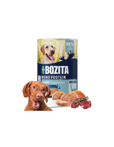 Monoproteinowa mokra karma dla psa pasztet pate Bozita puszka 800g jagnięcina  9