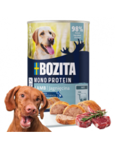 Monoproteinowa mokra karma dla psa pasztet pate Bozita puszka 800g jagnięcina 