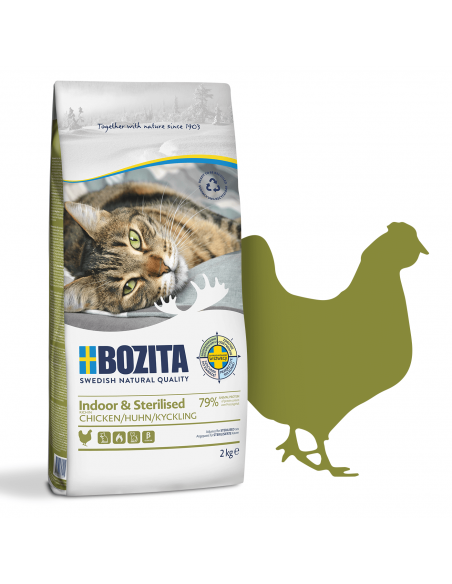 Bezzbożowa sucha karma dla kotów sterylizowanych z kurczakiem Bozita 2 kg 