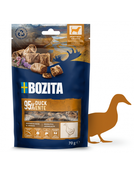 Przysmaki dla psa, mięsne kawałki z kaczką Bozita 70 g 