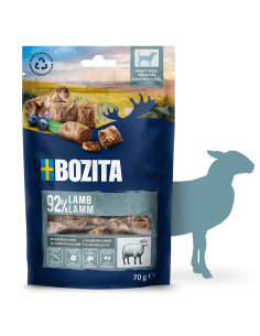 Przekąski dla psa, mięsne kawałki z jagnięciną Bozita 70 g 