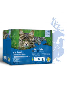 Mokra karma dla kotów sterylizowanych z kurczakiem i reniferem Multibox Bozita 12x 85 g 