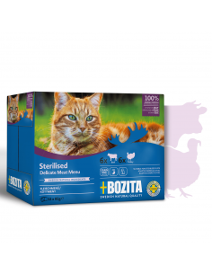 Mokra karma dla kotów sterylizowanych z wołowiną i indykiem Multibox Bozita 12x 85 g 