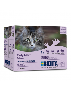Mokra karma dla kota, mięsne kawałki w sosie, mix 4 smaków Megabox Bozita 12x 85 g  2
