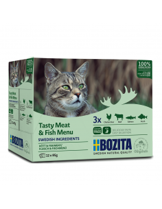 Mokra karma dla kota Mega Box ryba mięsne kawałki w galaretce Bozita 12x85g  2