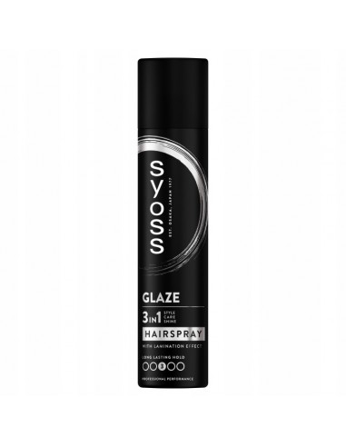 Nabłyszczający lakier do włosów z efektem laminacji Syoss Glaze 3w1 300 ml 