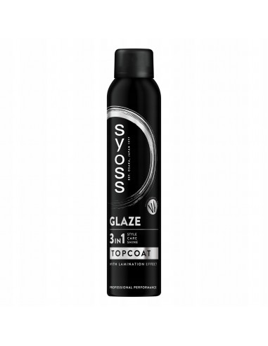 Nabłyszczający spray do stylizacji z efektem laminacji Syoss Glaze Topcoat 200 ml 