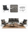 Elegancki zestaw wypoczynkowy dla 5 osób Palermo Meven: Sofa + 2x Fotel + 2x Stolik