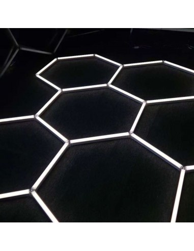 Modułowe oświetlenie sufitowe LED HEXAGON warsztatowe garażowe biurowe NAC-A0007H14 235x408 cm, 6000 K  2
