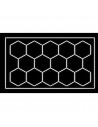 Modułowe oświetlenie sufitowe LED HEXAGON warsztatowe garażowe biurowe NAC-A0007H14R z ramą 2410×4800 mm, 6000 K