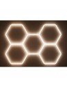 Modułowe oświetlenie sufitowe LED HEXAGON warsztatowe garażowe biurowe NAC-A0007H5 1628×2315 mm, 4000 K