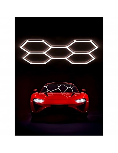 Modułowe oświetlenie sufitowe LED HEXAGON warsztatowe garażowe biurowe NAC-A0007H5 1628×2315 mm, 4000 K  9