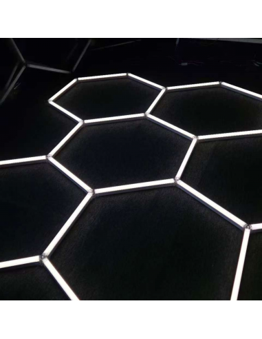 Modułowe oświetlenie sufitowe LED HEXAGON warsztatowe garażowe biurowe NAC-A0007H8 245x235cm, 4000 K  4