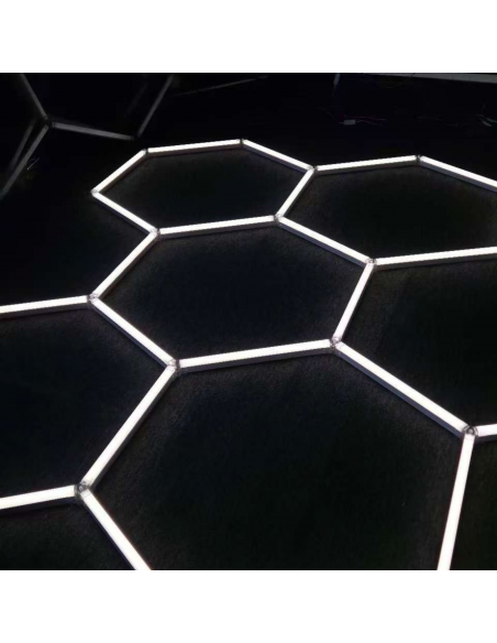 Modułowe oświetlenie sufitowe LED HEXAGON warsztatowe garażowe biurowe NAC-A0007H8 245x235cm, 4000 K  4