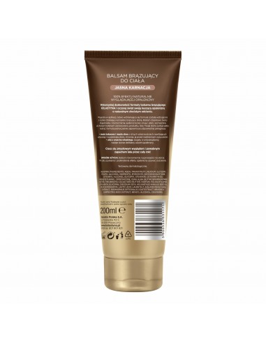 Nawilżający balsam brązujący do ciała Kolastyna Luxury Brozne jasna karnacja 200 ml  2