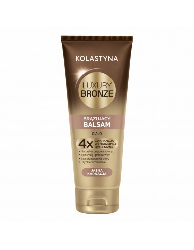 Nawilżający balsam brązujący do ciała Kolastyna Luxury Brozne jasna karnacja 200 ml 