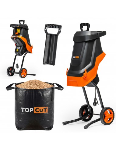 Elektryczny rozdrabniacz do gałęzi nożowy TOP CUT TC-RE2600-BAG 2600 W 5905842525979