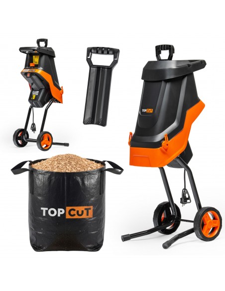 Elektryczny rozdrabniacz do gałęzi nożowy TOP CUT TC-RE2600-BAG 2600 W 5905842525979