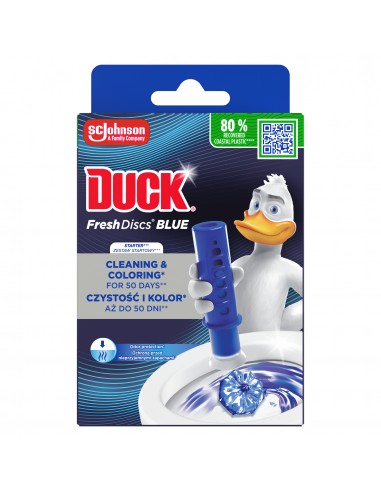 Zestaw startowy żelowe krążki do WC barwiące wodę Duck Aplikator + 6 krążków 5000204331363