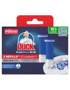 Żelowe krążki do toalety barwiące wodę na niebiesko Duck Fresh Discs 2x zapas 5000204331394