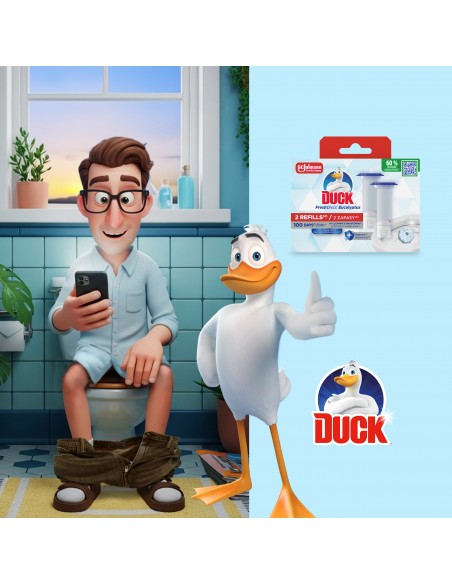Podwójny zapas krążków żelowych do toalety o zapachu eukaliptusowym Duck Fresh Discs 5000204339017 5
