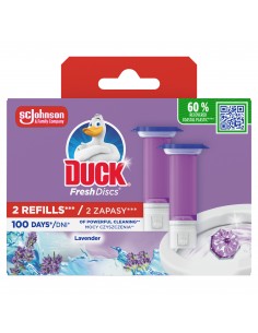 Zapas krążków do toalety o zapachu lawendowym Duck Fresh Discs 2x36ml 