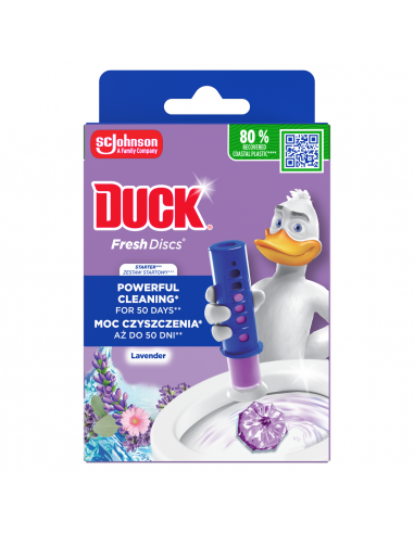 Żelowe krążki do toalety o zapachu lawendowym Duck Fresh Discs 