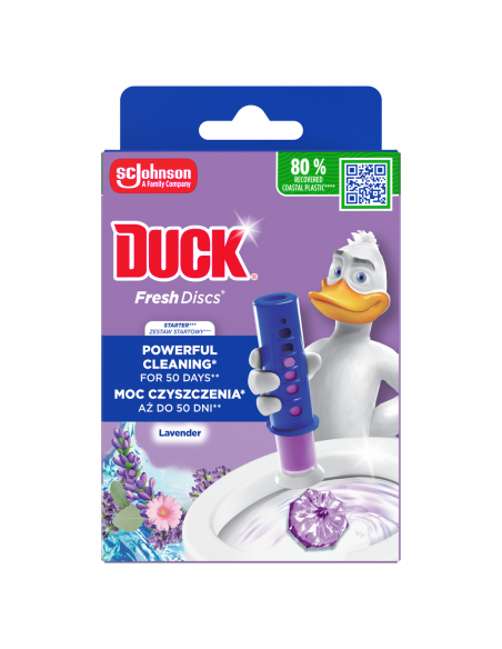 Żelowe krążki do toalety o zapachu lawendowym Duck Fresh Discs 