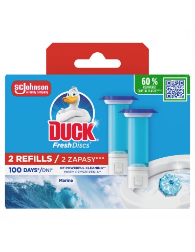 Zapas krążków do toalety o zapachu morskim Duck Fresh Discs 2x36 ml 